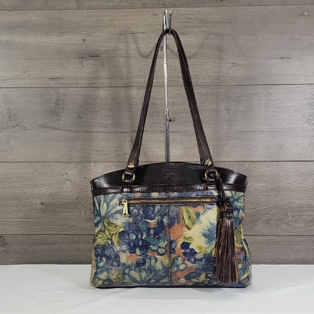 Patricia Nash Floral Print Leather Tote Bag